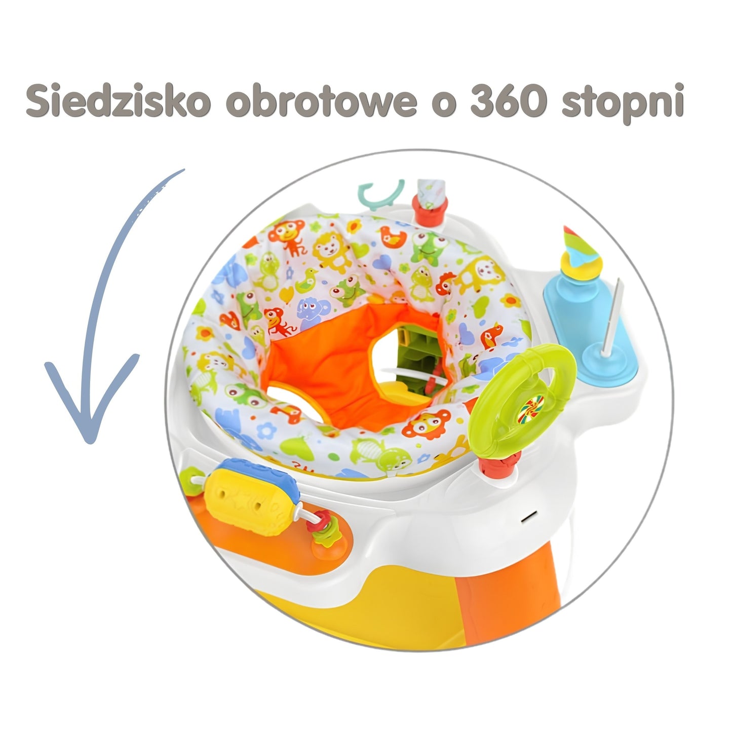 5-WOOPIE BABY Siedzisko Obrotowe Interaktywne Centrum Aktywności 12m+-5