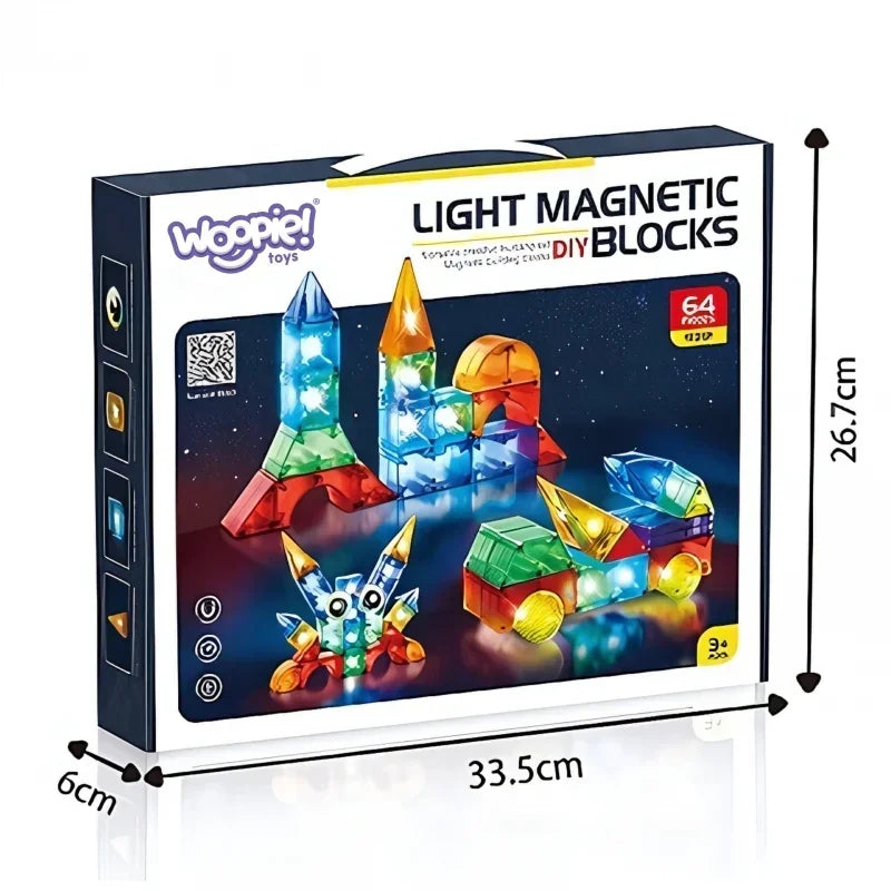 Zestaw WOOPIE klocki magnetyczne 3D 63 el. dla dzieci  - zabawki-dla-dziewczynki