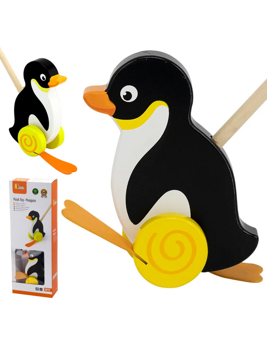 1-Viga Toys Drewniany Pchacz Pingwin-1