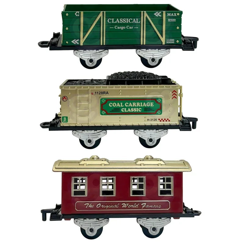 WOOPIE Klasyczny Pociąg Parowy Lokomotywa Tor XXL - zabawki-dla-dziewczynki