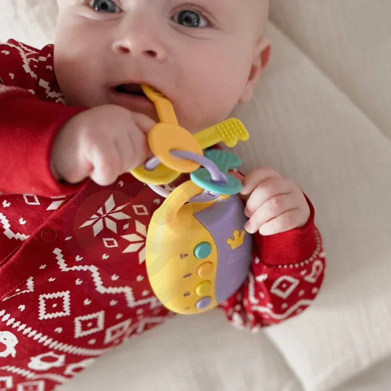 WOOPIE BABY Interaktywne Kluczki Samochodowe z Pilotem Gryzak 2w1 - zabawki-dla-dziewczynki