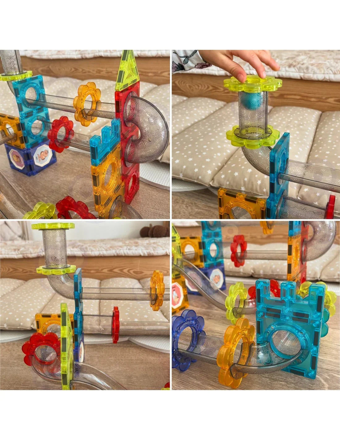 Klocki konstrukcyjne WOOPIE 3D kulodrom magnetyczny 113 el.