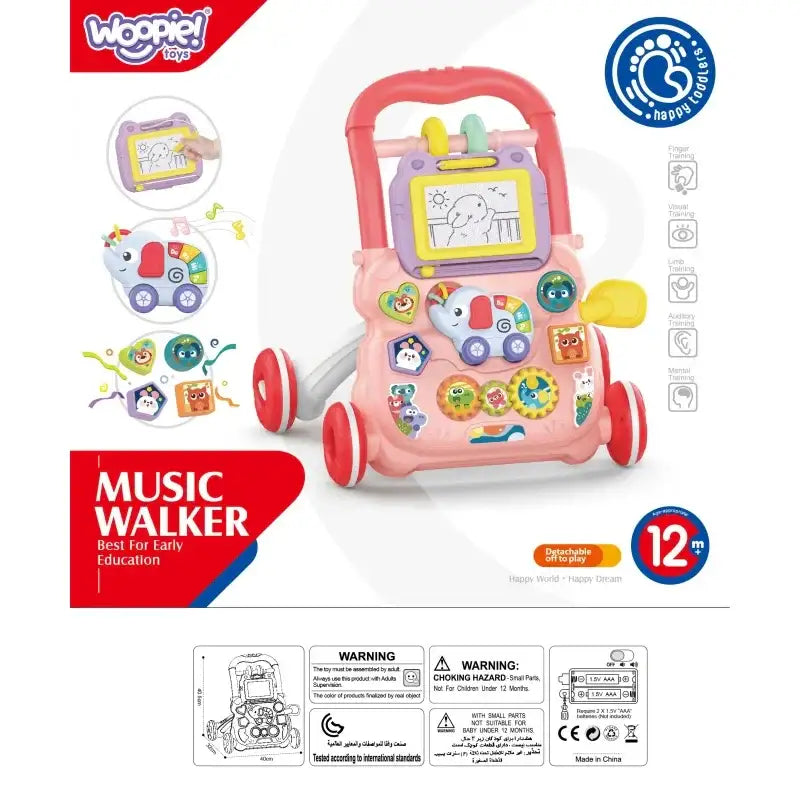 WOOPIE BABY Interaktywny Chodzik Pchacz Muzyczny + Znikopis - zabawki-dla-dziewczynki