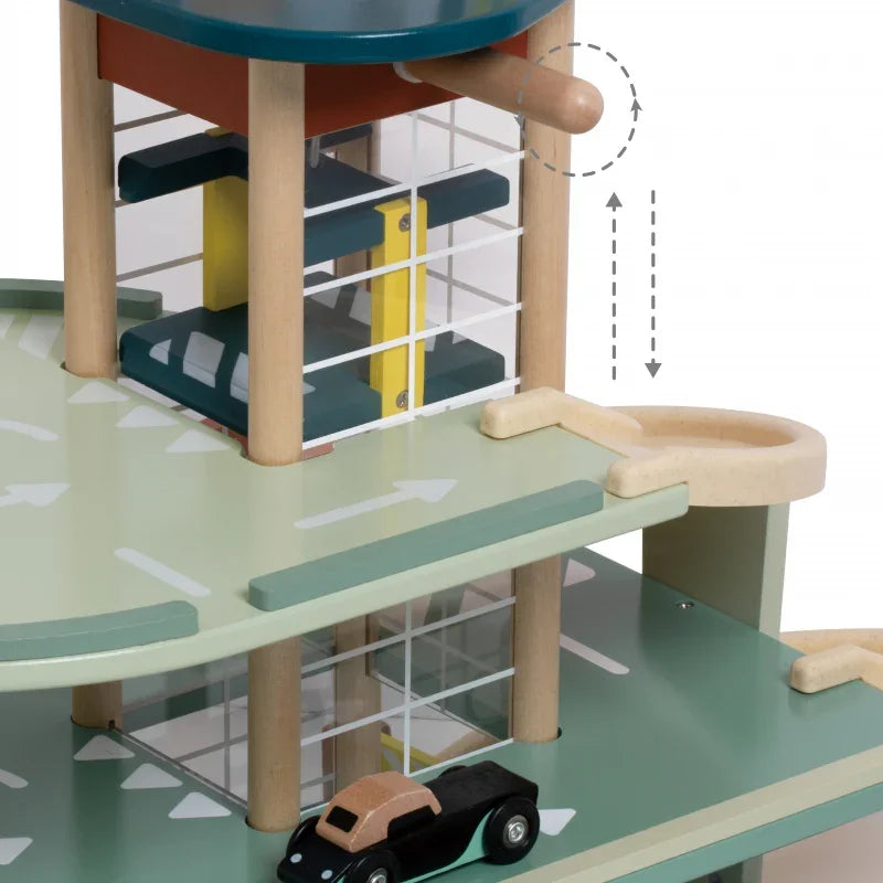 CLASSIC WORLD Wielopoziomowy Parking Auta Helikopter Dystybutor Myjnia + Akc. - zabawki-dla-dziewczynki