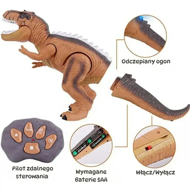 Dinozaur WOOPIE zdalnie sterowany RC zabawa kreatywna dla dzieci - zabawki-dla-dziewczynki