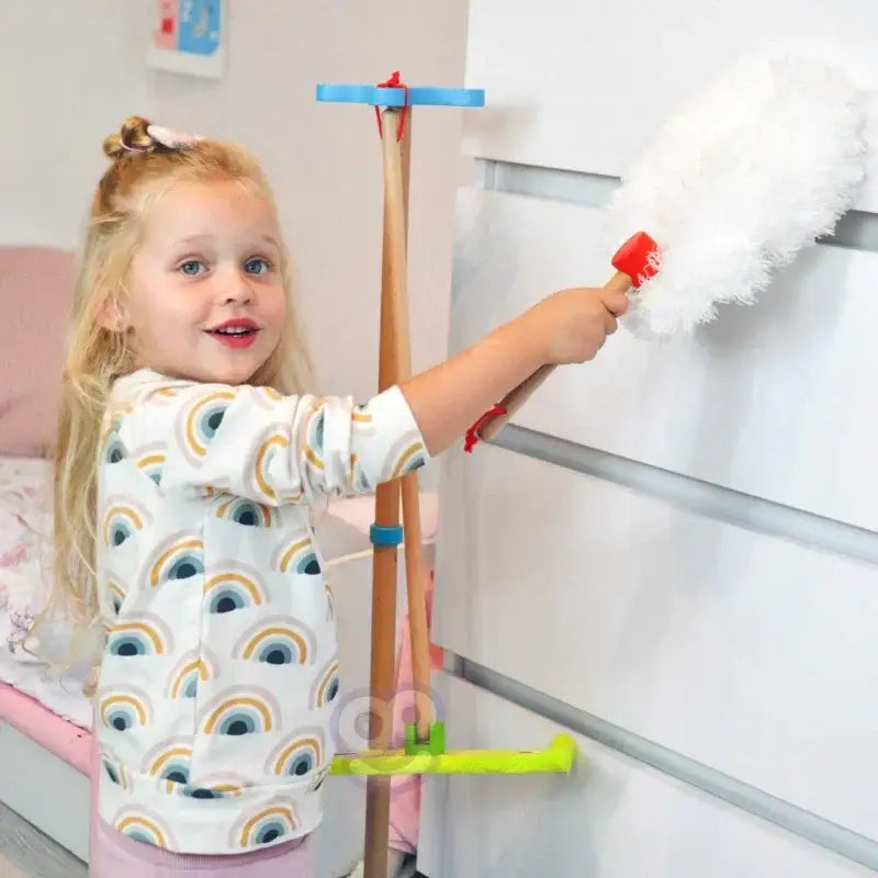TOOKY TOY zestaw do sprzątania 6 el. drewniana zabawka - zabawki-dla-dziewczynki