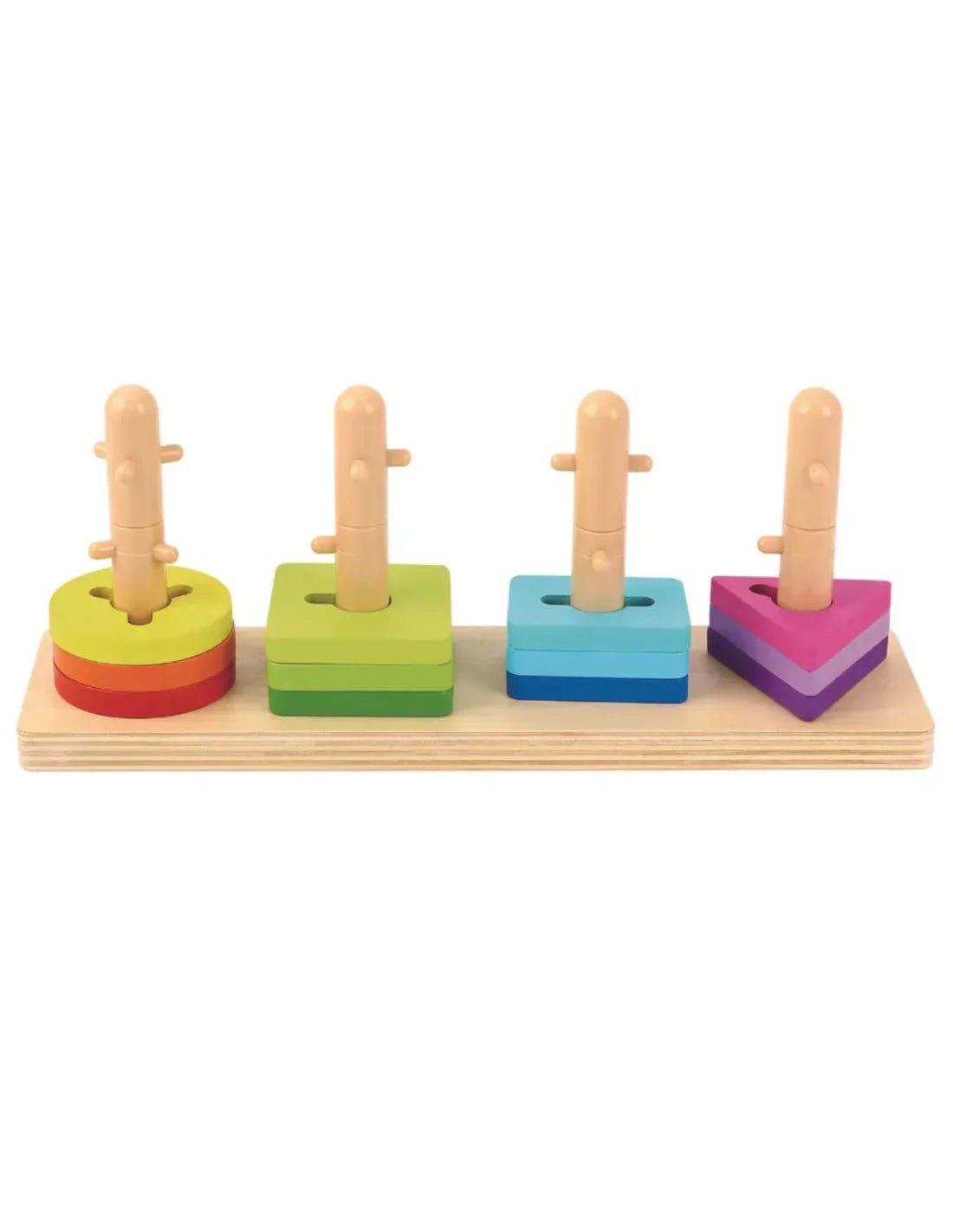 Kolorowe bloki Montessori TOOKY TOY sorter kształtów dla malucha
