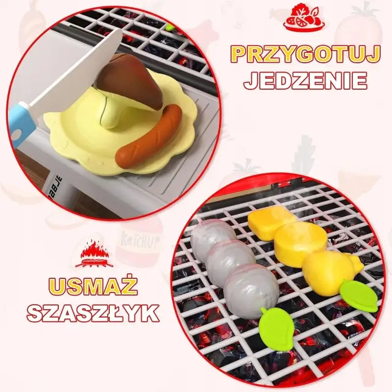 Woopie kuchnia ogrodowa grill para LED zestaw 41 el. rozwija wyobraźnię - zabawki-dla-dziewczynki