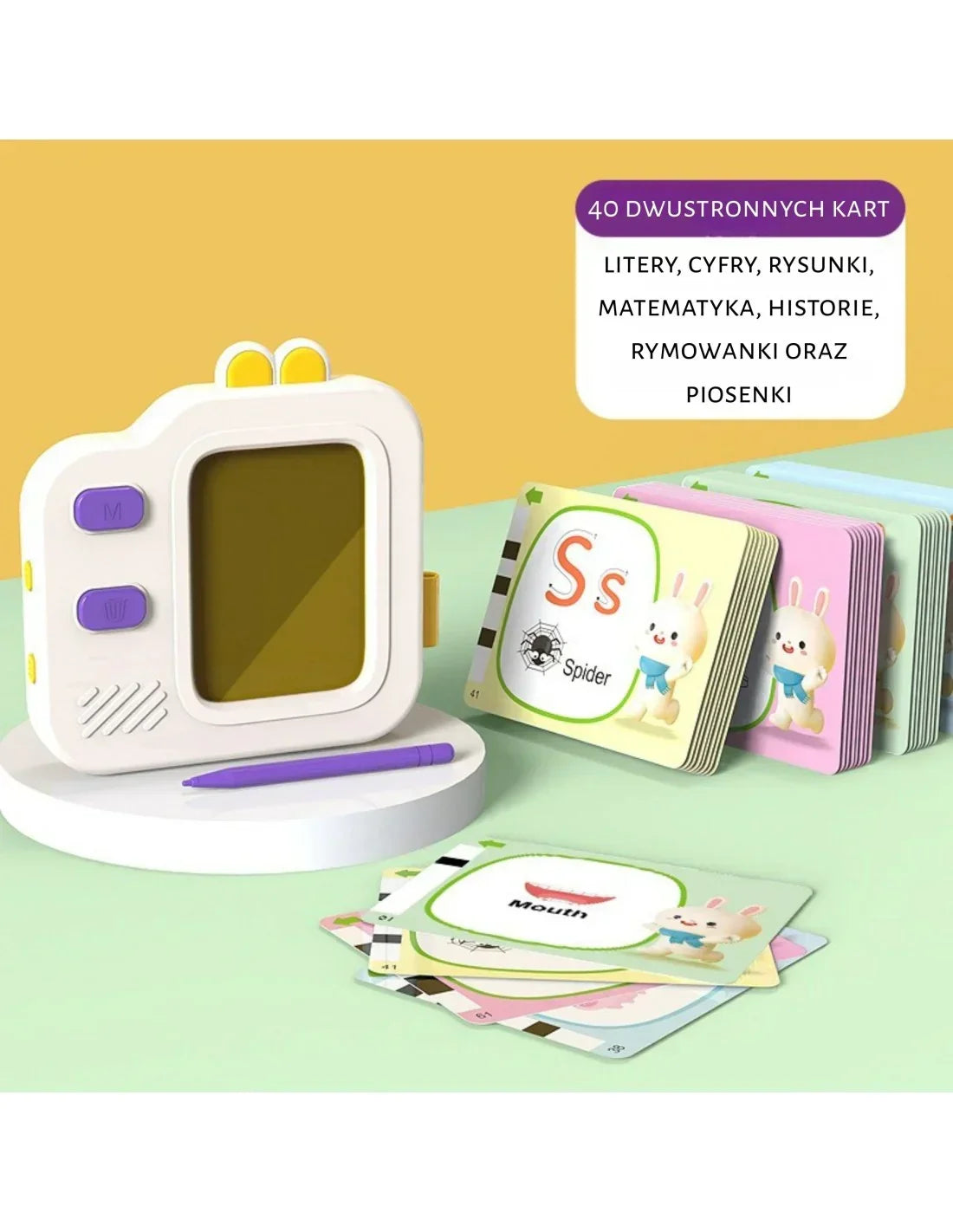 Edukacyjny tablet do rysowania WOOPIE dla dzieci