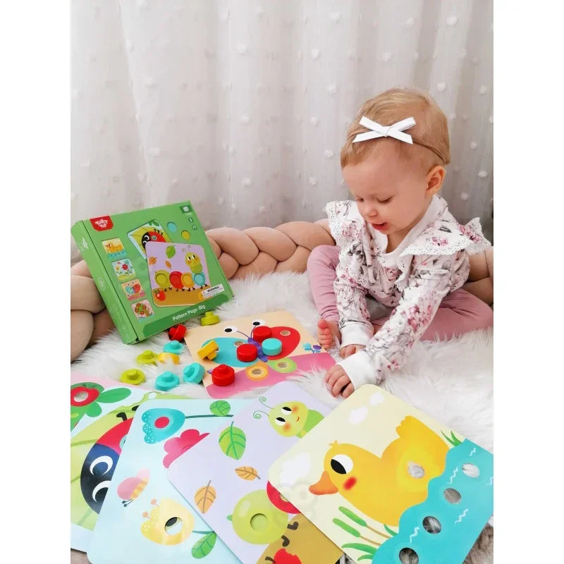 Układanka TOOKY TOY klocki dla dzieci zwierzęta dopasuj kolor kształt - zabawki-dla-dziewczynki