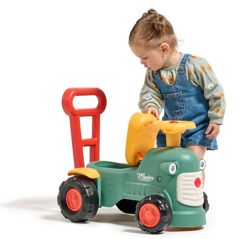 Traktorek FALK Maurice odpychacz zielony dla dzieci - zabawki-dla-dziewczynki