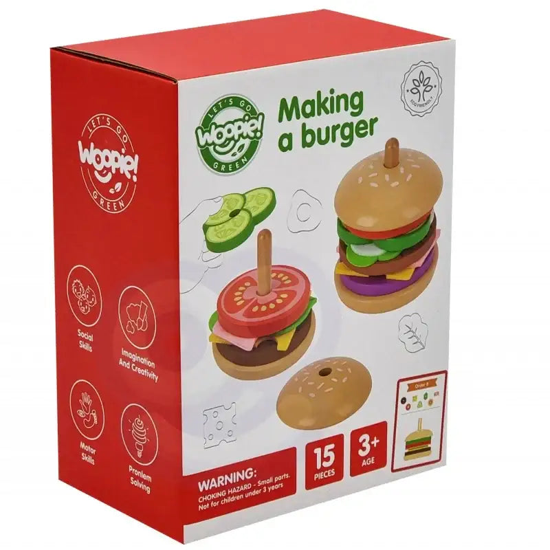 Burger restauracja WOOPIE GREEN dla dzieci FSC - zabawki-dla-dziewczynki