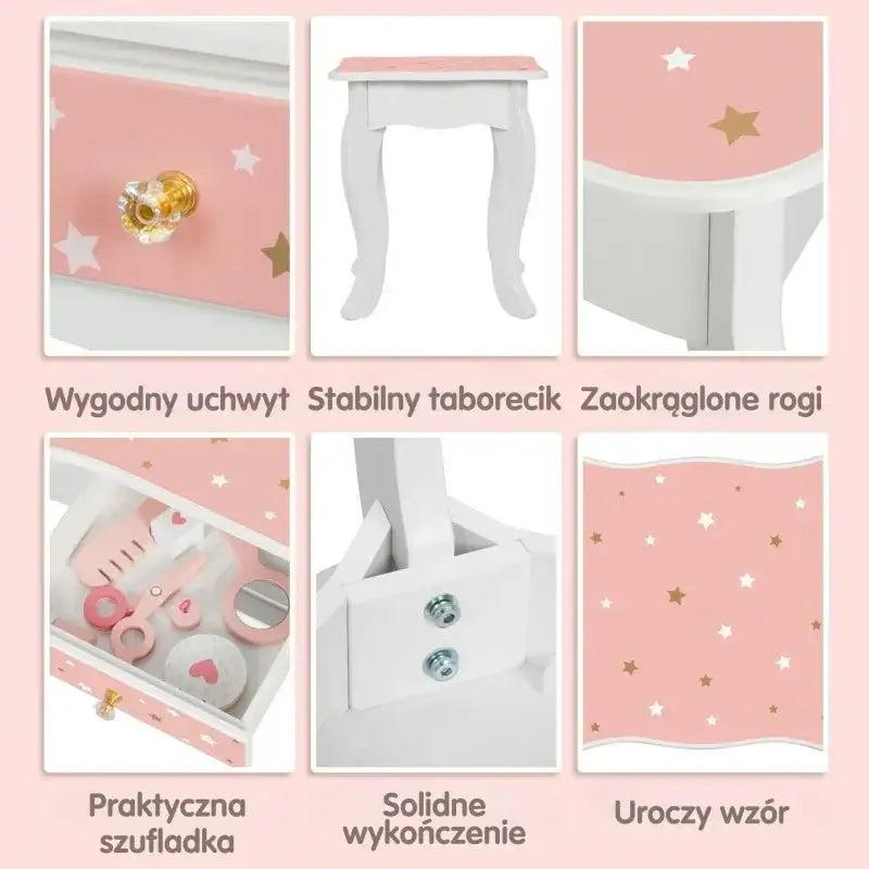 Drewniana Toaletka WOOPIE GREEN zestaw interaktywny - zabawki-dla-dziewczynki