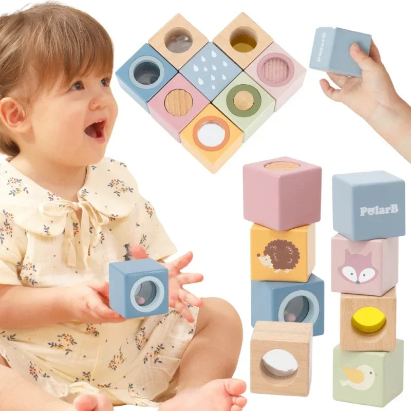 VIGA drewniane klocki sensoryczne PolarB zabawka edukacyjna - zabawki-dla-dziewczynki