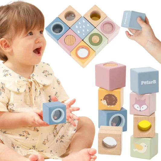 VIGA drewniane klocki sensoryczne PolarB zabawka edukacyjna - zabawki-dla-dziewczynki