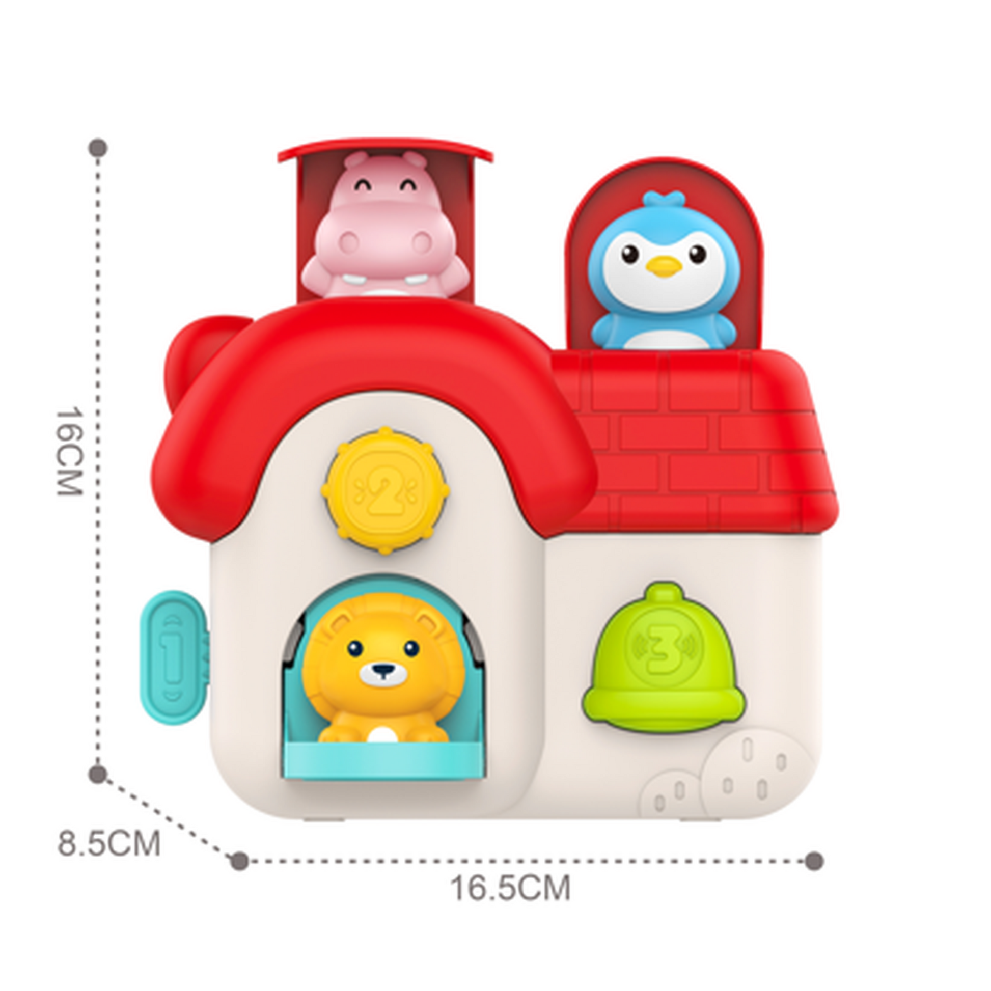 4-WOOPIE BABY Interaktywny Domek Pop-Up Wyskakujące Zwierzątka Zabawka Manipulacyjna 18m+-4