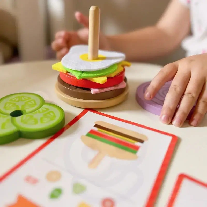 Zabawka edukacyjna WOOPIE GREEN burger dla dzieci - zabawki-dla-dziewczynki