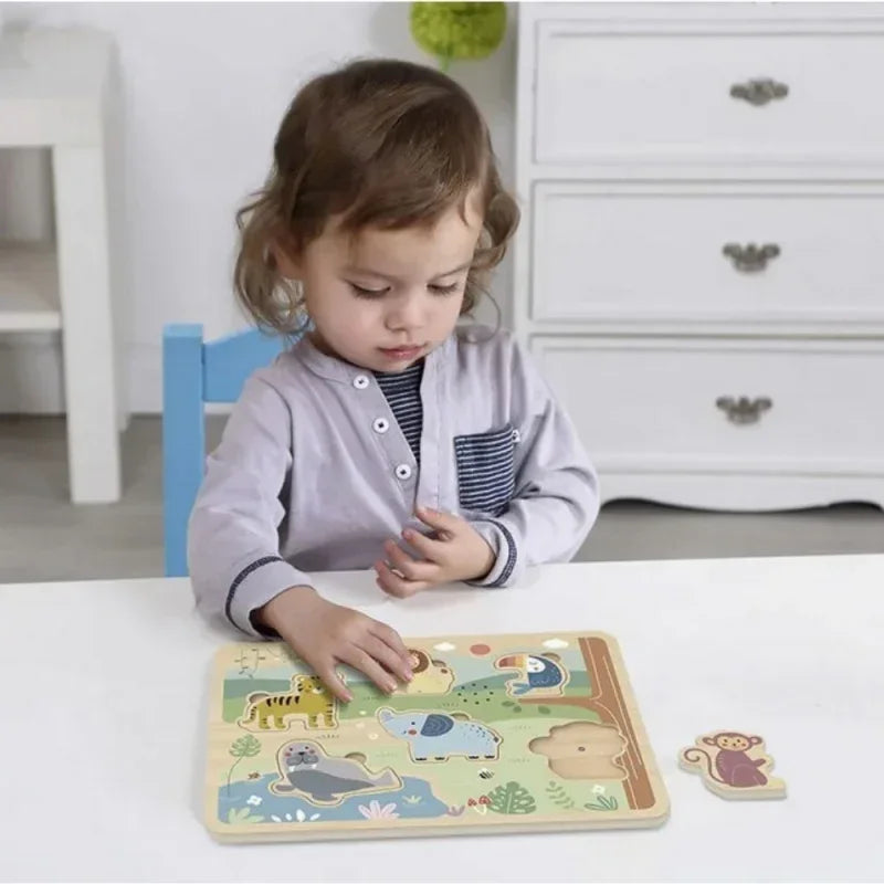 TOOKY TOY Drewniane zwierzątka do układania - zabawki-dla-dziewczynki