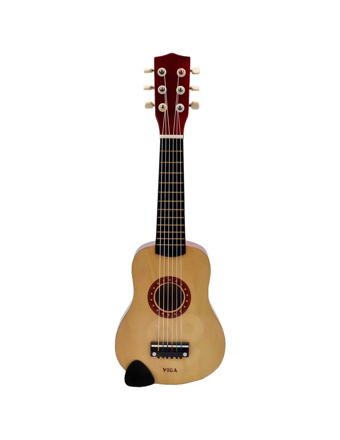 Drewniana gitara dla dzieci naturalna kolor 21 cali  - zabawki-dla-dziewczynki
