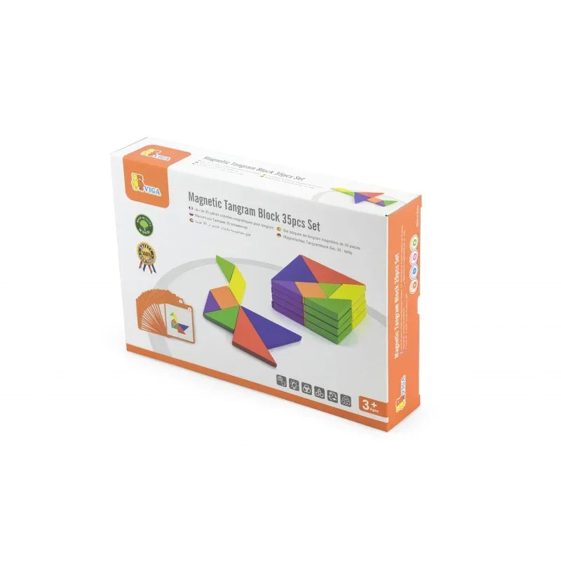 VIGA układanka tangram edukacyjna drewniana FSC - zabawki-dla-dziewczynki