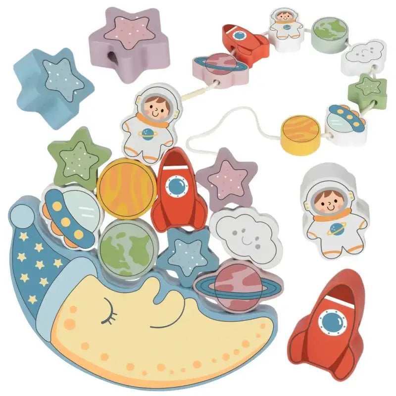 TOOKY TOY balansująca układanka księżyc kosmos  - zabawki-dla-dziewczynki