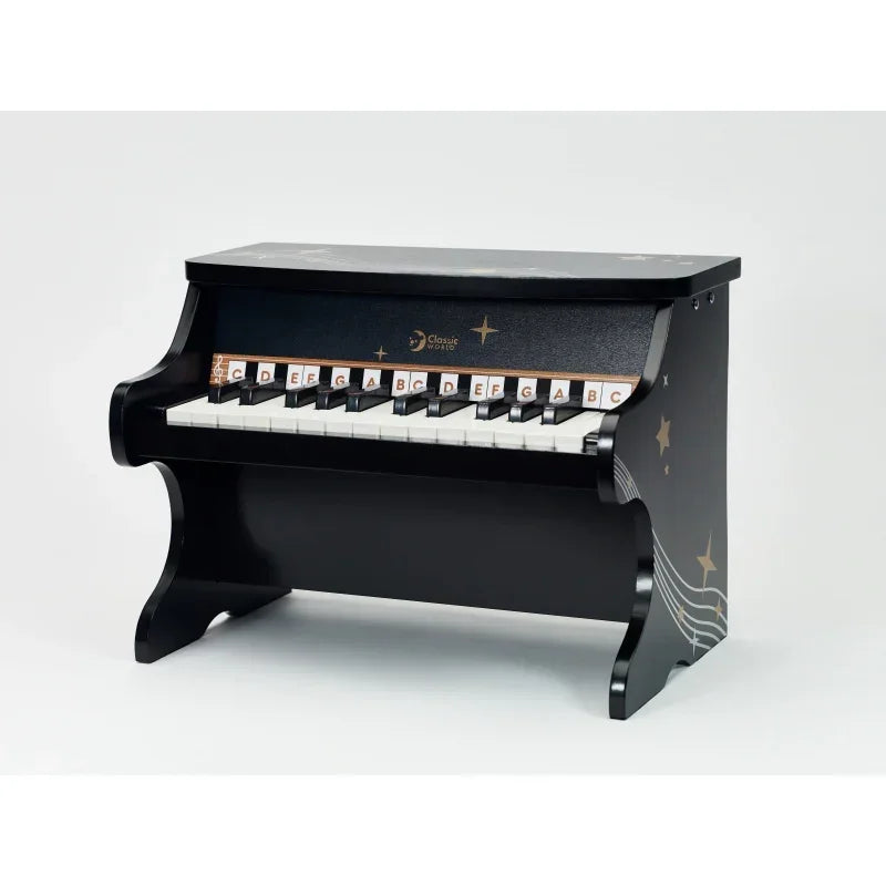 Pianino drewniane CLASSIC WORLD czarne dla malucha - zabawki-dla-dziewczynki