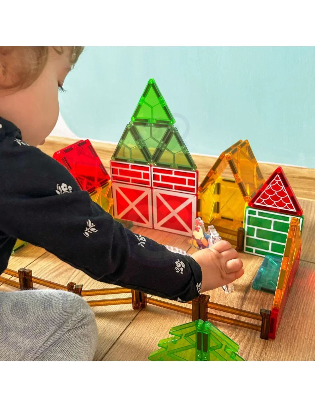 Klocki magnetyczne WOOPIE Farma 30 el edukacyjna zabawa dla dzieci - zabawki-dla-dziewczynki