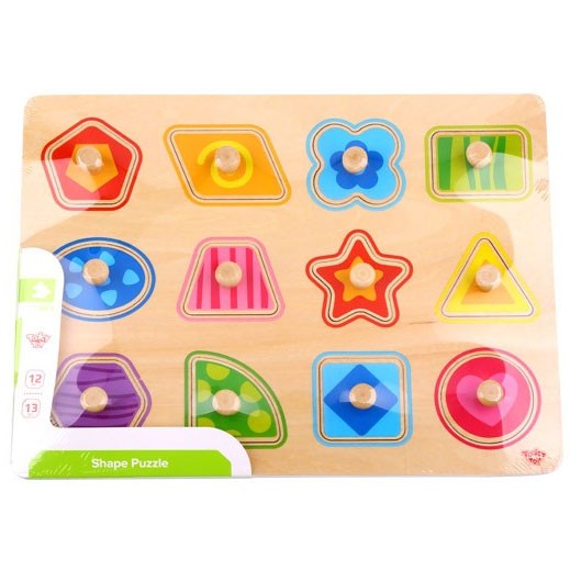 7-TOOKY TOY Puzzle Układanka Montessori Nauka Kształtów z Pinezkami-7