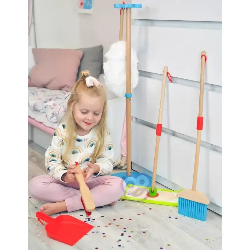 TOOKY TOY zestaw drewniany sprzątanie 6 el. do zabawy - zabawki-dla-dziewczynki