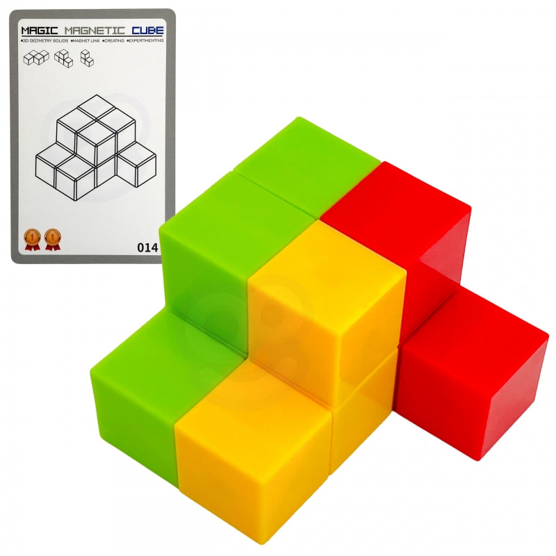 Zestaw magnetycznych kostek Tetris i kart do nauki i zabawy
