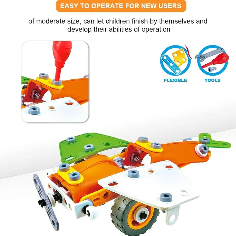 WOOPIE Zestaw Klocki Konstrukcyjne Pojazdy STEM 163 el. - zabawki-dla-dziewczynki