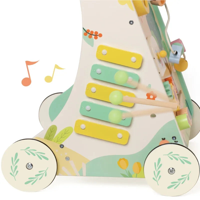 Classic World Drewniany Pchacz Multifunkcyjny 8w1 "Leśny Chodzik" - zabawki-dla-dziewczynki