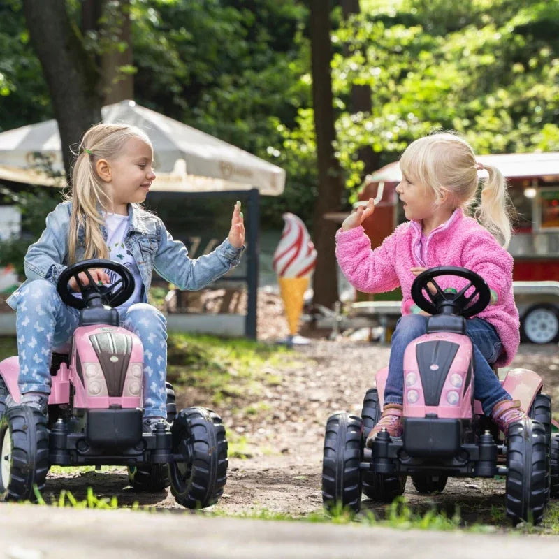 FALK Traktor Country Star Różowy na Pedały + Przyczepka i Klakson od 2 Lat. - zabawki-dla-dziewczynki