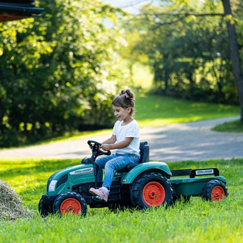 Landerto traktor z odpinaną przyczepą dla małych rolników - zabawki-dla-dziewczynki