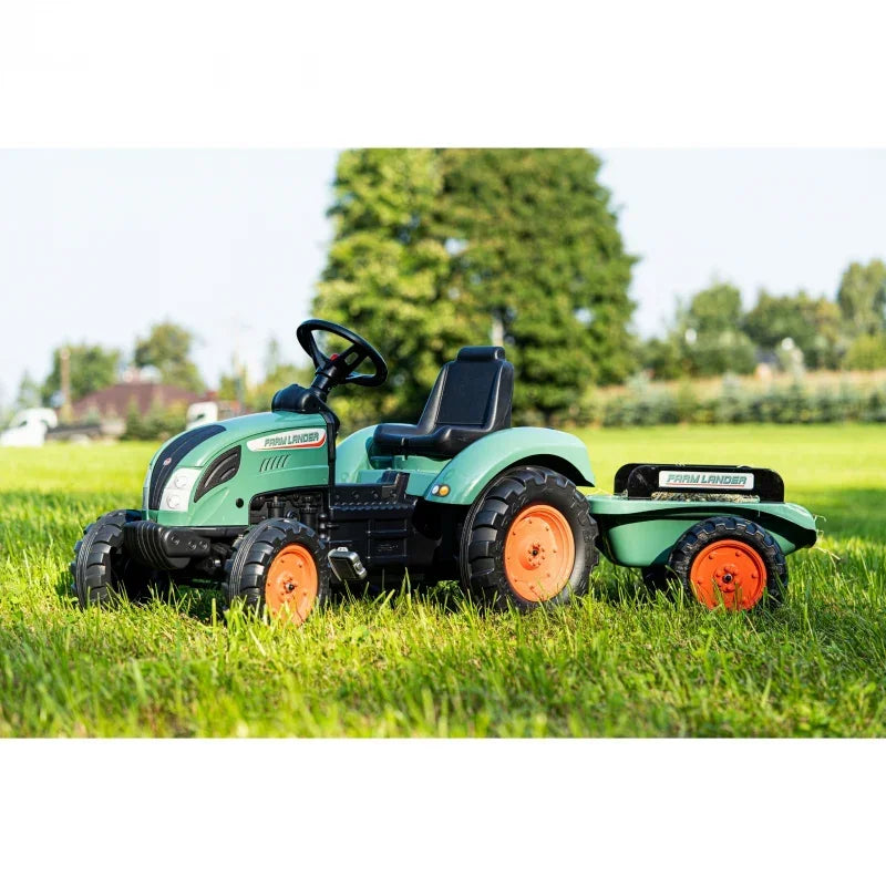 Traktor Landerto z klaksonem i napędem łańcuchowym - zabawki-dla-dziewczynki