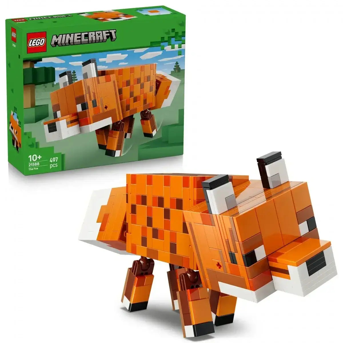 LEGO Minecraft lis, kreatywna zabawka dla dzieci, zestaw 497 elementów - zabawki-dla-dziewczynki