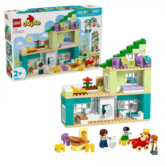LEGO DUPLO 10470 Nowoczesny dom rodzinny 3 w 1 z figurkami - zabawki-dla-dziewczynki
