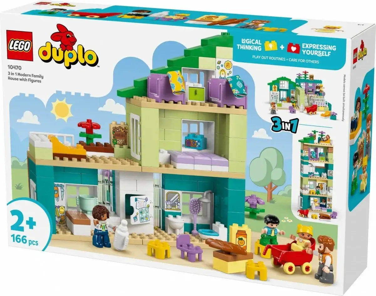 LEGO DUPLO 10470 Nowoczesny dom rodzinny 3 w 1 zestaw klocków dla dzieci - zabawki-dla-dziewczynki
