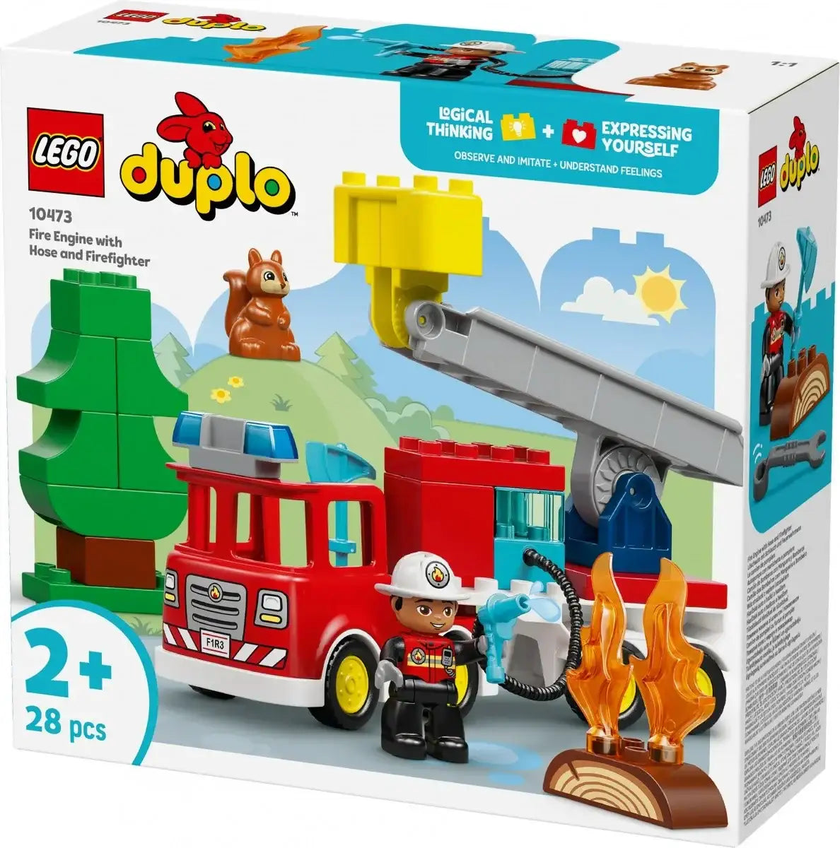 LEGO Duplo straż pożarna zestaw edukacyjny dla dzieci, 28 elementów - zabawki-dla-dziewczynki