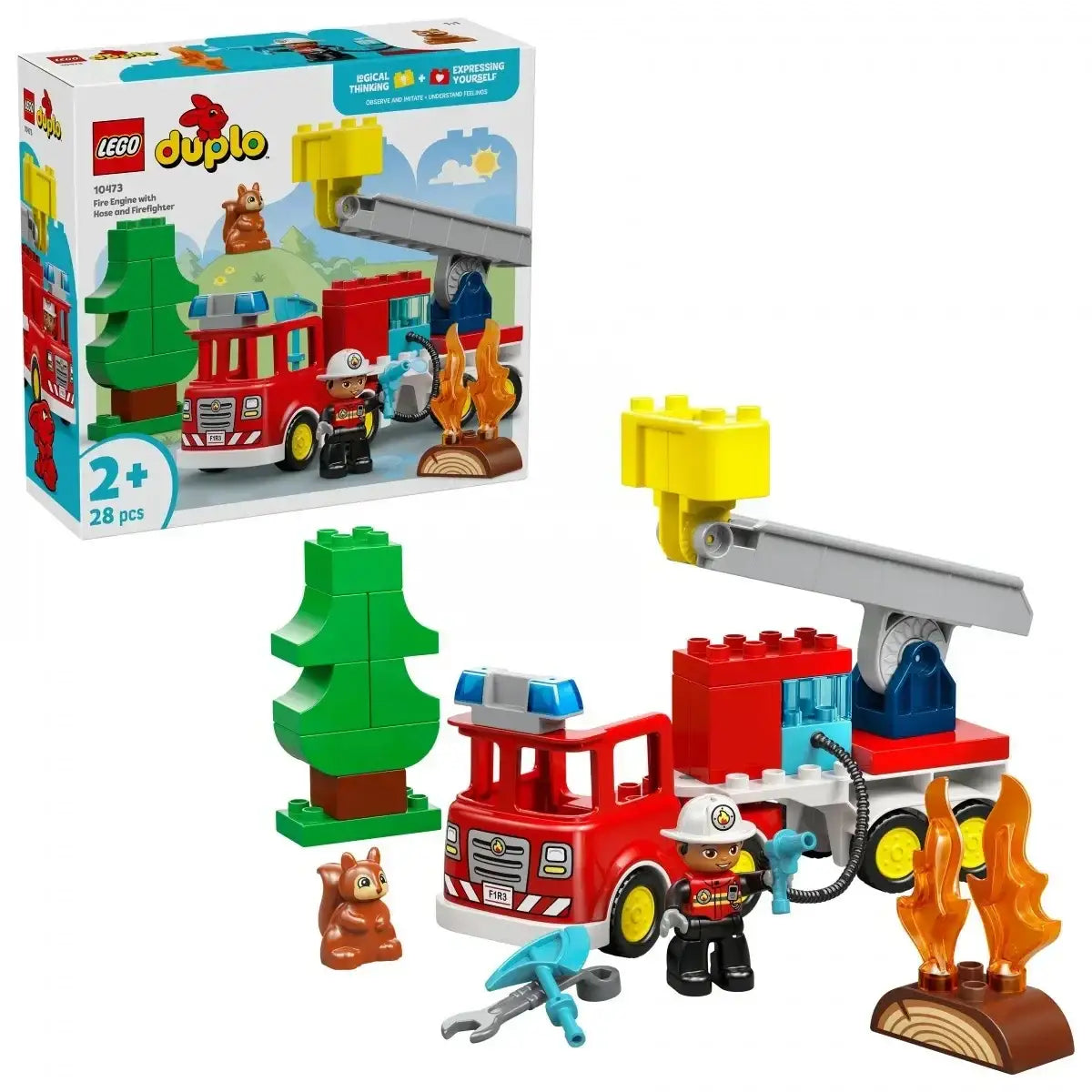 LEGO Duplo straż pożarna, zabawka edukacyjna dla dziewczynki, kreatywna zabawa - zabawki-dla-dziewczynki