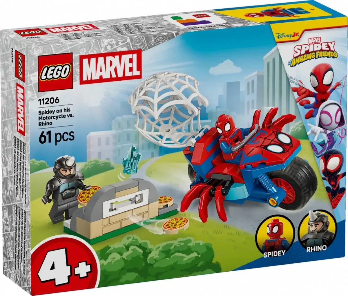 LEGO SPIDEY 11206 Spidey na motocyklu kontra Rhino figurki i klocki - zabawki-dla-dziewczynki