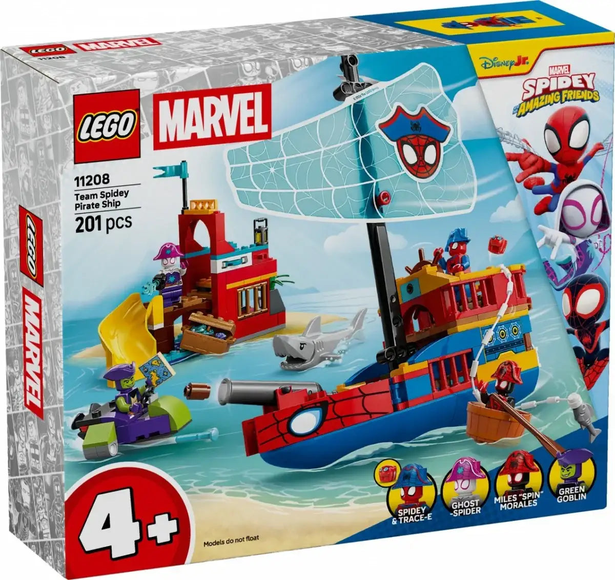 LEGO 11208 SPIDEY Statek piracki drużyny Spideyego kreatywna zabawa - zabawki-dla-dziewczynki