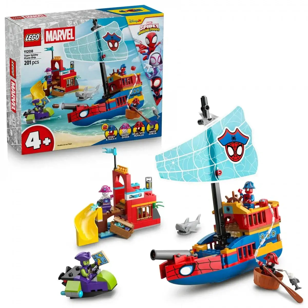LEGO Klocki SPIDEY 11208 Statek piracki drużyny Spideyego - zabawki-dla-dziewczynki