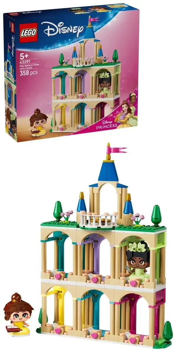LEGO Klocki Disney 43291 Mała Bella i Tiana z zamkiem - zabawki-dla-dziewczynki