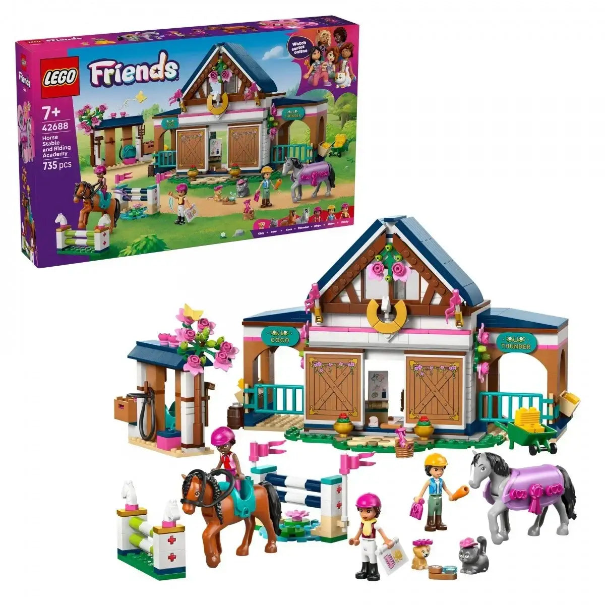 LEGO Friends 42688 Stadnina i szkółka jeździecka zestaw dla dzieci - zabawki-dla-dziewczynki