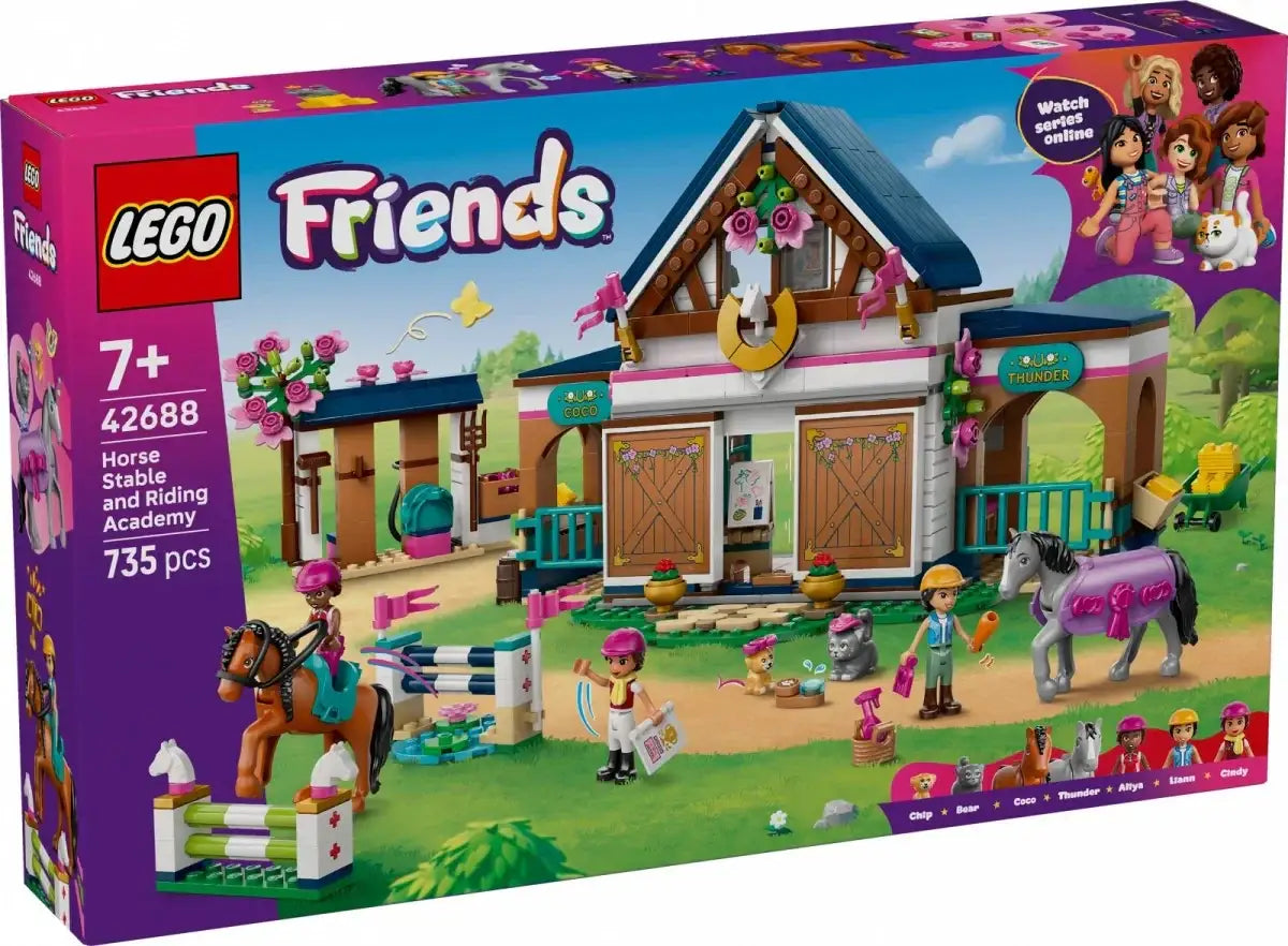 LEGO 42688 Friends Stadnina i szkółka jeździecka klocki do zabawy - zabawki-dla-dziewczynki