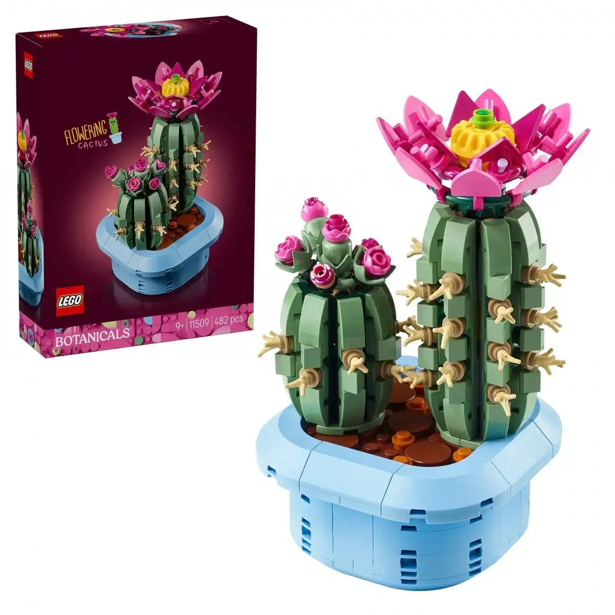 Kreatywne budowanie kaktusów LEGO Botanicals 11509 w pastelowej doniczce - zabawki-dla-dziewczynki