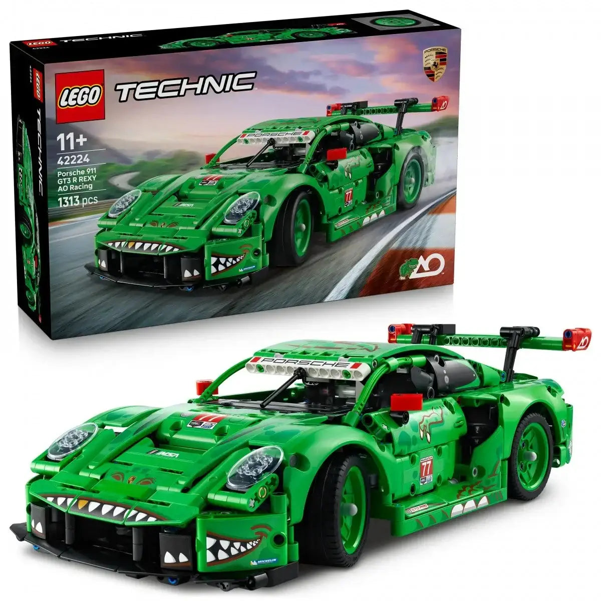 Zestaw LEGO Technic 42224 Porsche 911 GT3 R REXY AO Racing - zabawki-dla-dziewczynki