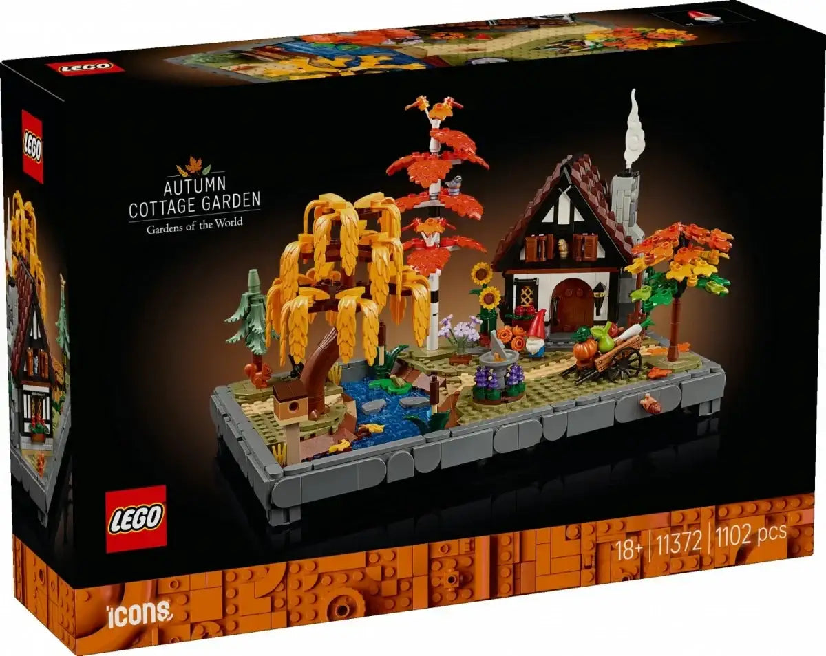 Zestaw klocków LEGO Autumn Cottage Garden z domkiem, drzewami i jesiennym ogrodem, zabawki kreatywne.  - zabawki-dla-dziewczynki