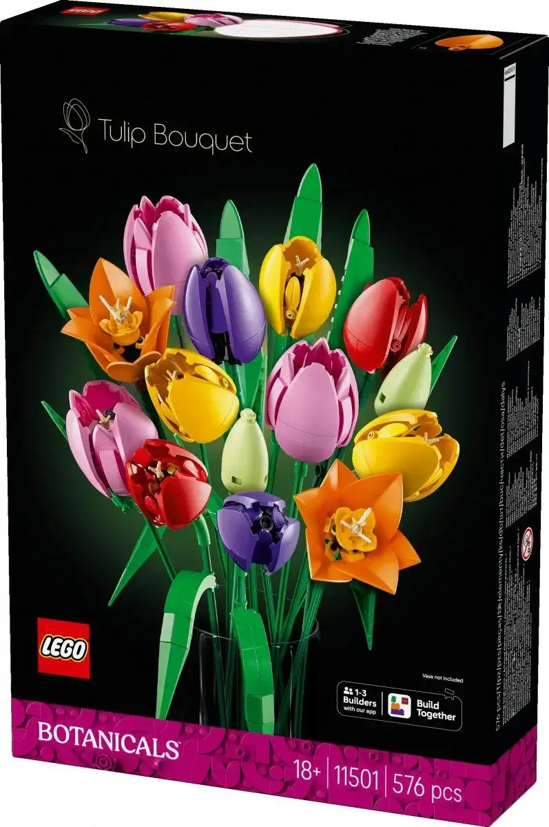 Zestaw LEGO Bukiet tulipanów, zabawka kreatywna dla dziewczynki, kolorowe klocki - zabawki-dla-dziewczynki